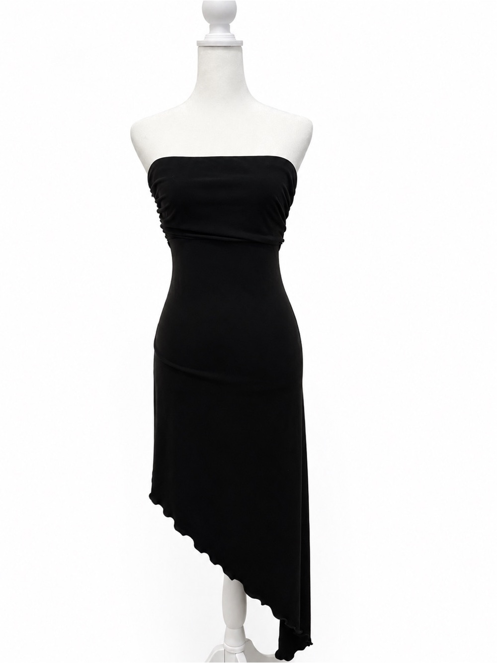 Urban Outfitters Black Strapless Asymmetrical Dress #Y2K